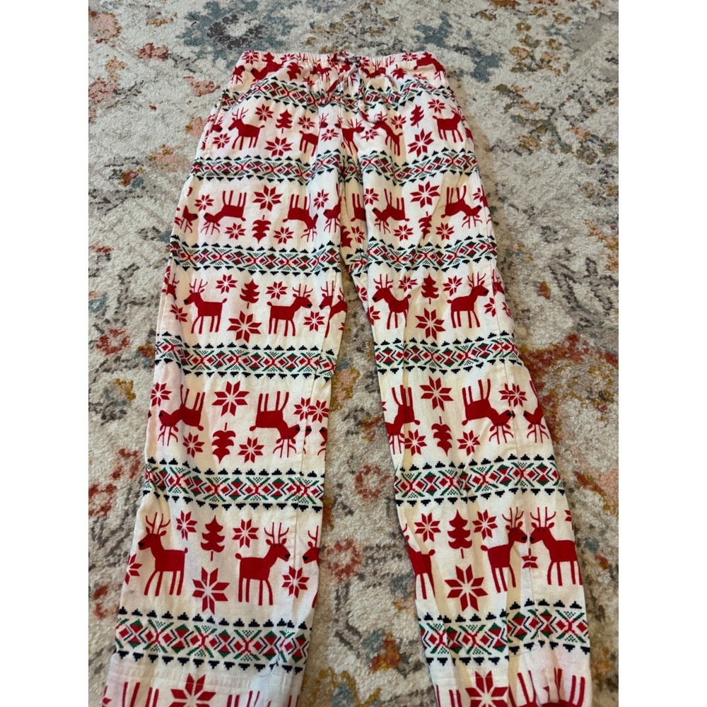 Hanna Andersson XXS Pajama Pants Reindeer Fair Isle Holiday Christmas PJs